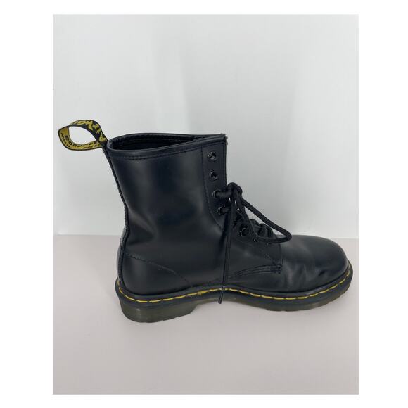 Dr. Martens 1460W Black Smooth Combat Boots Size 8 - Picture 7 of 11